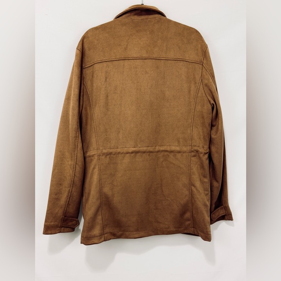 ROBERT GRAHAM Men’s Faux Suede Cargo Jacket with Quilted Orange Interior… - Picture 3 of 14